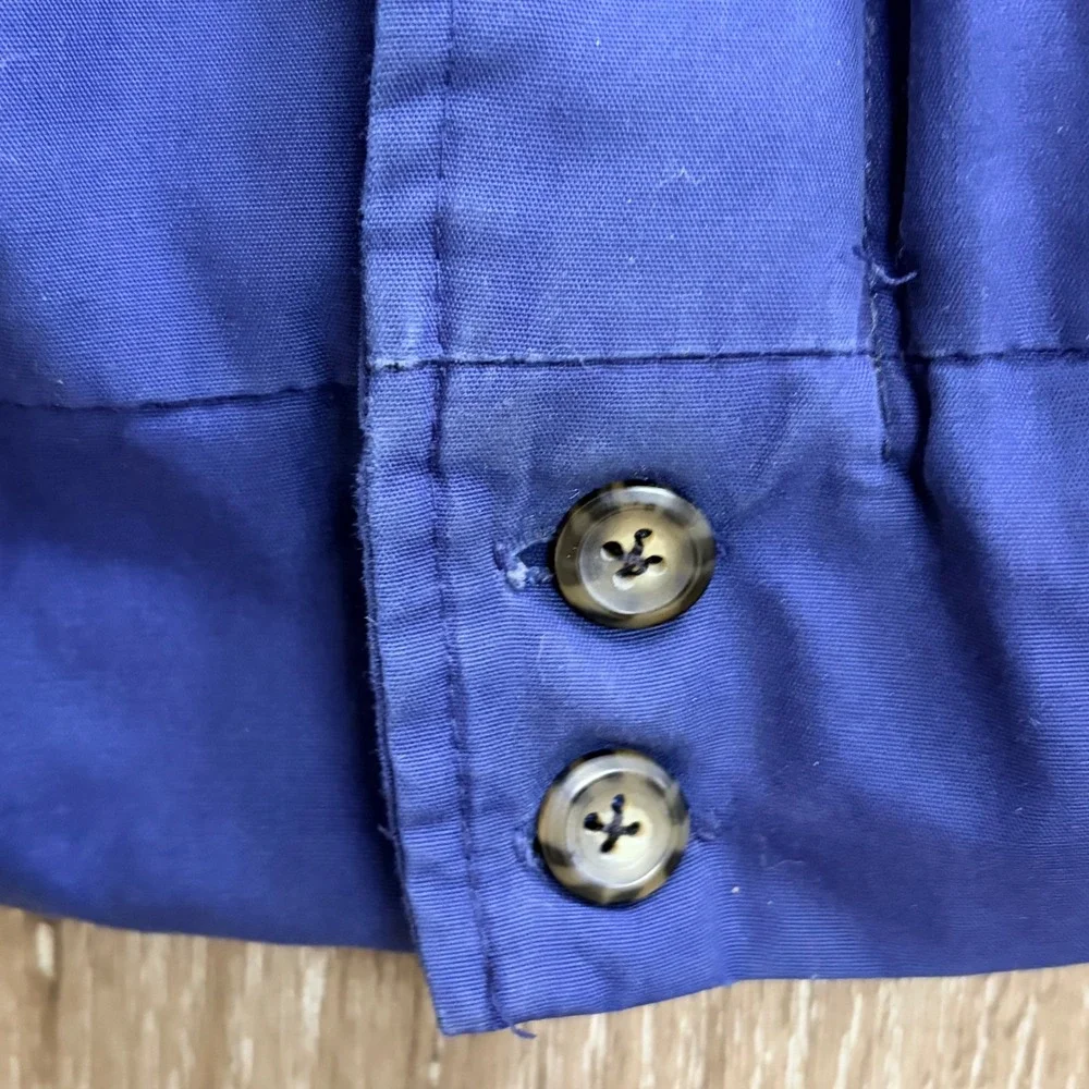 Ivy Club Classics Vintage Blue Bomber Jacket Mens Large Full Zip Cotton Blend